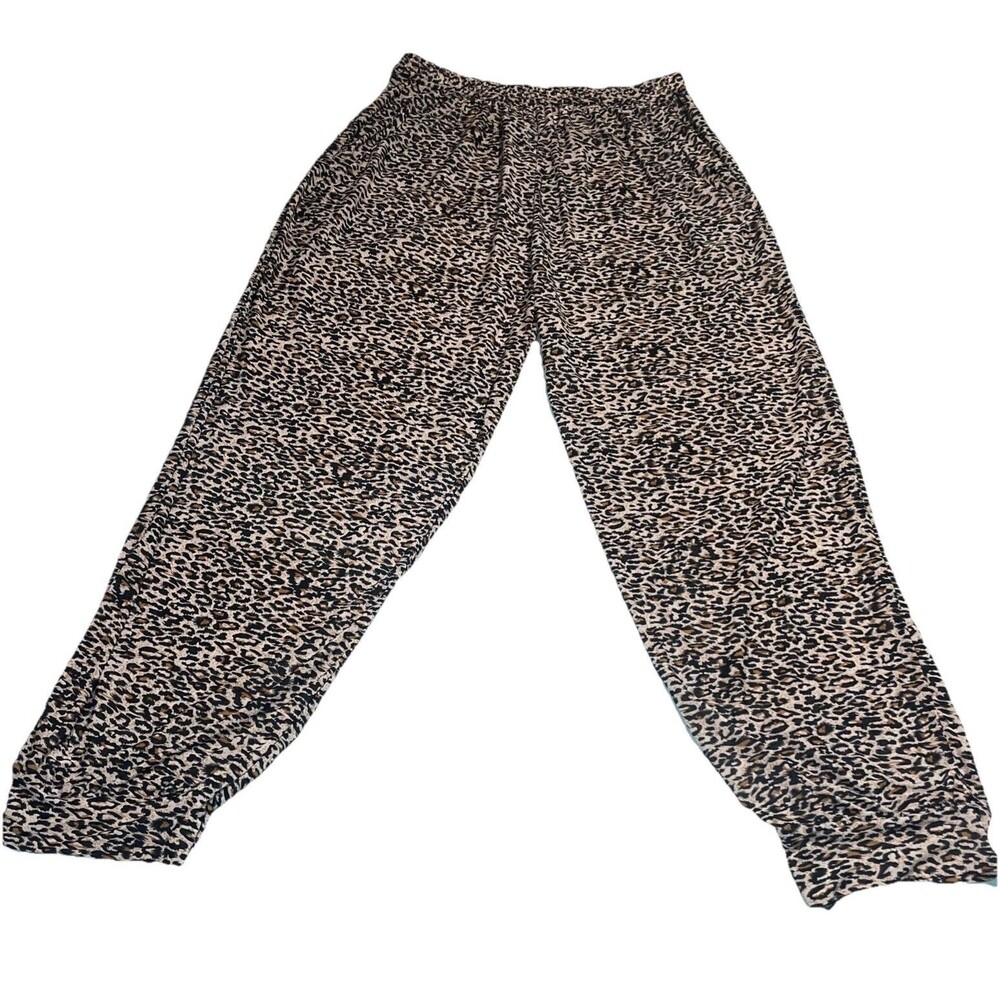 Cheetah Print Pants Women’s Medium Silk Like